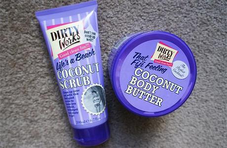 dirty works coconut body butter and scrub 