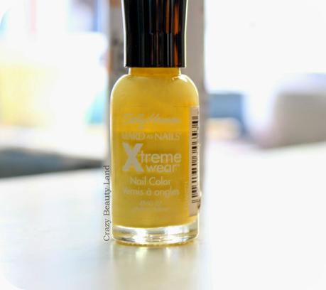 We All Need a Little Yellow Sometimes! Sally Hansen Hard As Nails Xtreme  Wear Nail Color in Mellow Yellow (360) Review and NOTD - Paperblog
