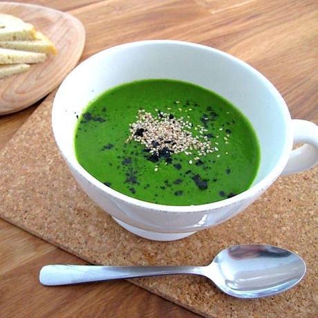 Raw green soup with cavolo nero, coconut and butternut squash Vitamix recipe