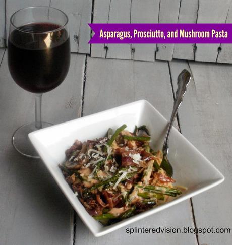 Asparagus, Prosciutto, and Mushroom Pasta with Pink Sauce