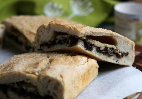 Stuffed Mushroom & Cheese Focaccia