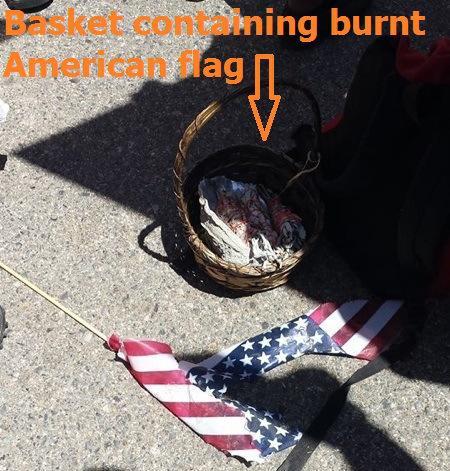 burnt American flag at Murietta