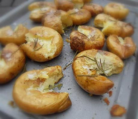 Smashed Roasted New Potatoes