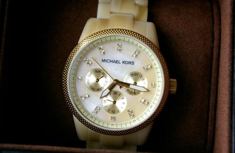 Michael Kors Ladies Ritz Cream Chronograph Watch