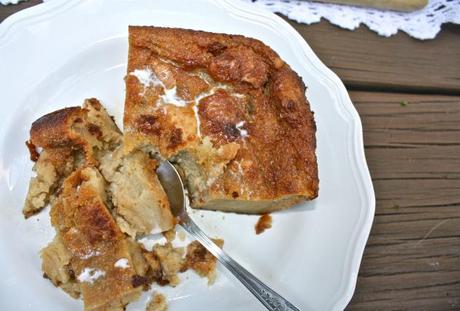 Peach Bourbon Bread Pudding