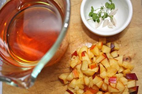 Peach Bourbon Bread Pudding