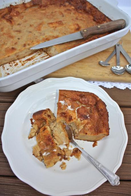 Peach Bourbon Bread Pudding