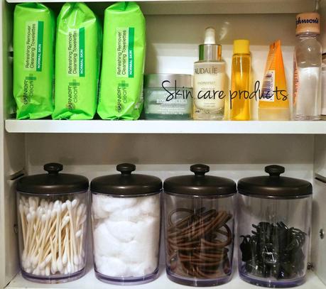 DIY: bathroom organization  