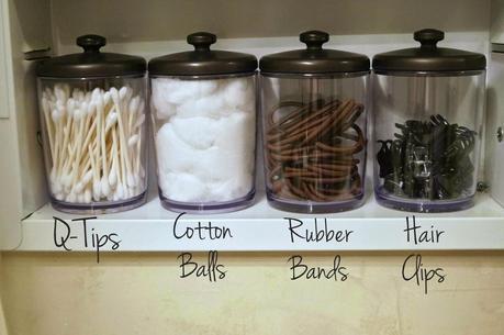 DIY: bathroom organization  