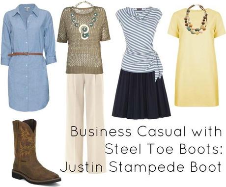 business casual steel toe boot justin women
