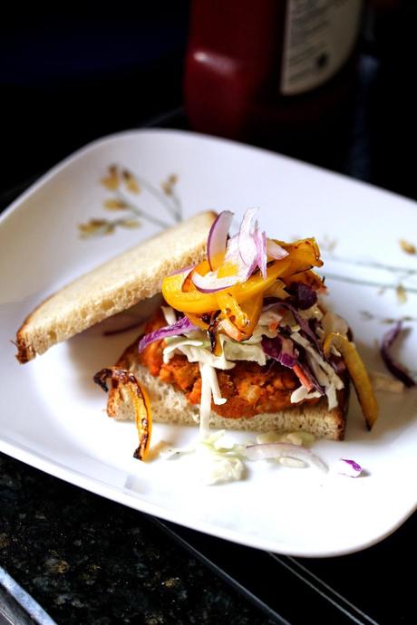 Sweet Potato and Tofu Burgers with Super Simple Slaw