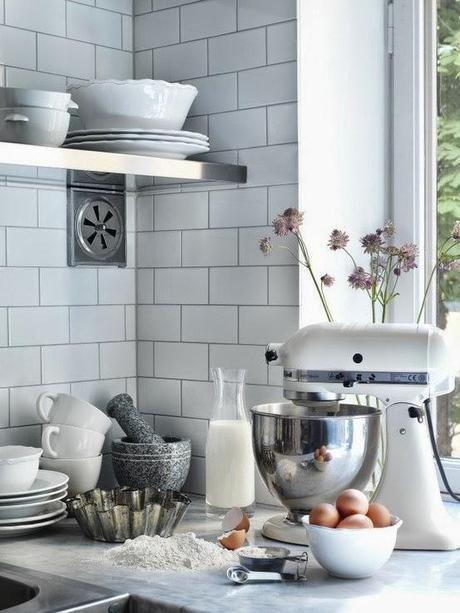 inspiration board | white subway tiles + kitchen