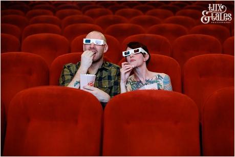 Wedding photographer in Leeds takes engagement photos at Hyde Park Picture House