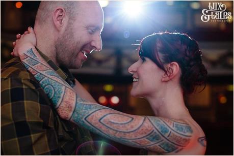 Tattoo alternative couple at Hyde Park Picture House