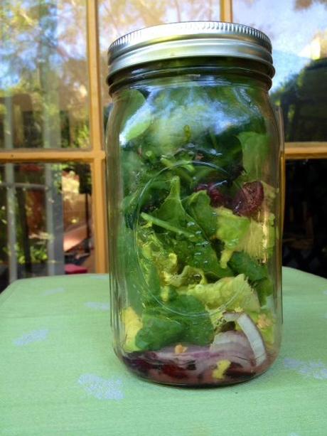 cran bog salad in a jar