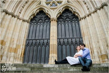 York minster engagement shoot by West entrance