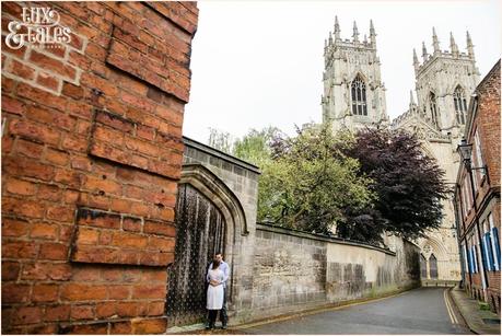 Engagement shoot in York outside of the Minster