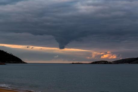 dark cloud over ocean near five mile beach wilsons promontory