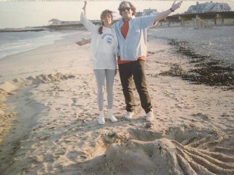Ann & John and sand sculpture