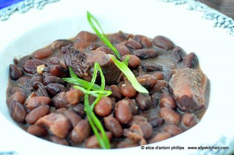 ~bourbon ham shank cranberry beans~