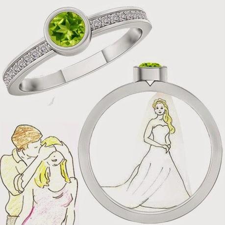 Peridot Engagement Ring