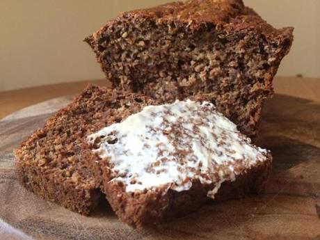 banana date and maple syrup loaf sliced with butter healthy treat recipe