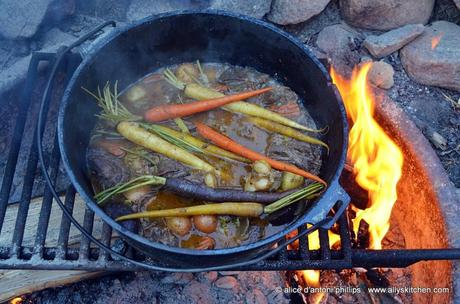 ~smoked ale campfire beef stew~