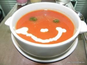 Smiley Tomato soup