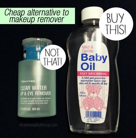 Cheap alternative to makeup remover