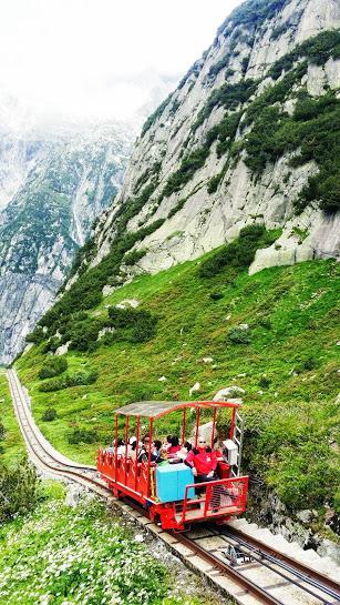 Gelmer Funicular,  is the steepest in Europe!  Great fun for families and anyone who enjoys glacier-covered mountain views without the effort!