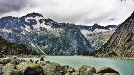 Gelmer Lake is a glacier fed lake.