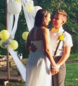 Christian Minard (r) married Kadyn Parks on March 17, 2014. 
