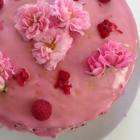 raspberry rosewater cake