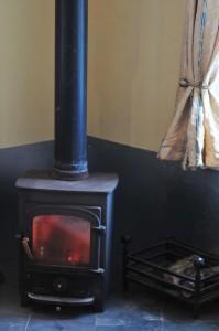 The Old School B&B - cosy stove fire in living room