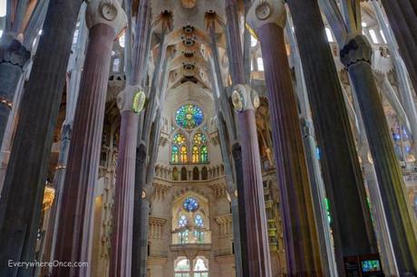Guadi Barcelona La Sagrada Familia Interior