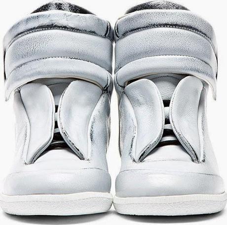 All They're Cracked Up To Be:  Maison Martin Margiela Grey Overpaint Future High-Top Sneakers
