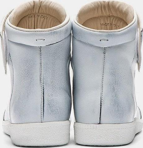 All They're Cracked Up To Be:  Maison Martin Margiela Grey Overpaint Future High-Top Sneakers