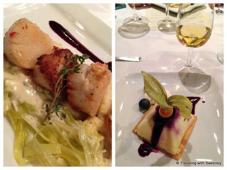 Lobster Stuffed Digby Scallops and Blueberry Lime Cheesecake