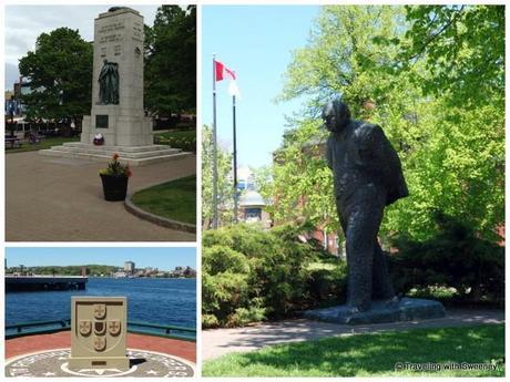 From Top left: Halifax War Memorial, Winston Churchill, Portuguese Explorer Memorial