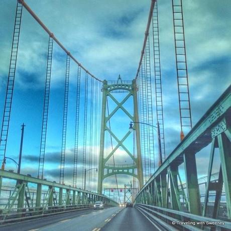 Crossing the Angus L. Macdonald Bridge into Halifax from Dartmouth