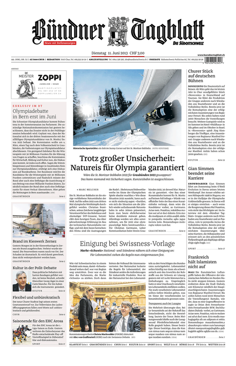 Būndner Tagblatt: eternal classic design lives in this Swiss daily