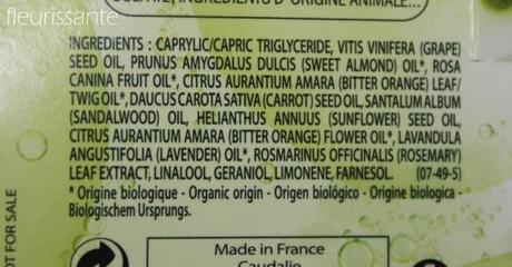 caudalie polyphenol oil ingredients