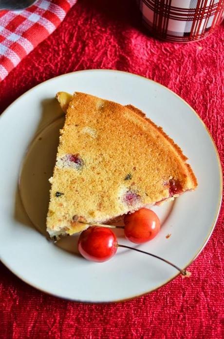 Eggless cherry almond cake recipe | how to make  cherry almond cake