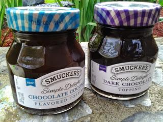 Toppers:  Smucker's Magic Shell and Chocolate Topping