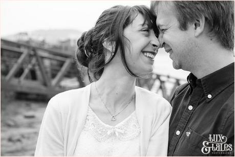 happy couple engagement shoot Scarborough