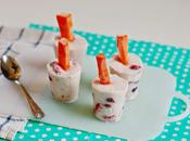 Banana Berry Frozen Yogurt Popsicles