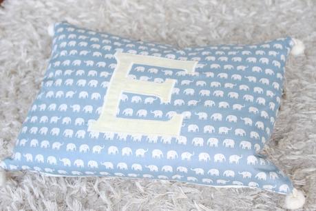 personalised cushion, flossie and bumble, e cushion, elephant cushion