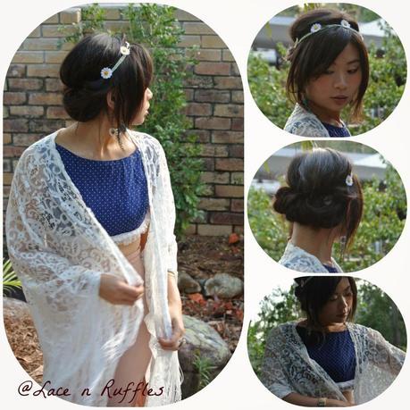 Headband tuck hairstyle | Lace n Ruffles