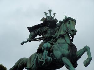 Statue of Kusunoki Masashige, famous Royalist supporter, taken outside the Imperial Palace in Tokyo in 2008.