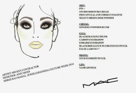 MAC Cosmetics for Rina Dhaka and Anju Modi at Shree Raj Mahal Jewellers India Couture Week 2014 - Get the look!